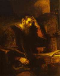 Rembrandt: Apotol Pavel. 1657. Olej na pltn. The National Gallery of Art, Washington, DC