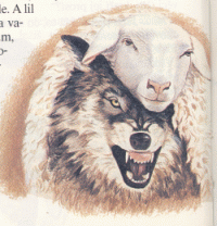Vlk v bernm roue, In: Nejvt lovk, kter kdy il, vydala Watch Tower Bible and Tract Society of Pennsylvania